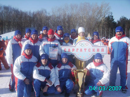 Сборная команда Саргатского района на «Празднике Севера «Знаменское - 2007».